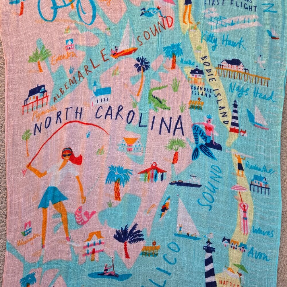 NWOT Outer Banks North Carolina Scarf Beach - Picture 4 of 12